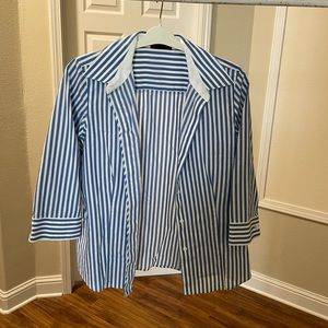 Woman’s Blue & White Button Down